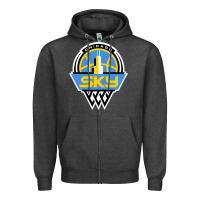 Charcoal Heather chicago women sport Zipper Hoodie - linhVisuals