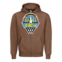 Chestnut chicago women sport Zipper Hoodie - linhVisuals