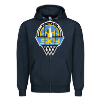 Navy chicago women sport Zipper Hoodie - linhVisuals