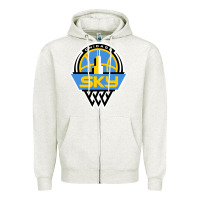 Oatmeal Heather chicago women sport Zipper Hoodie - linhVisuals