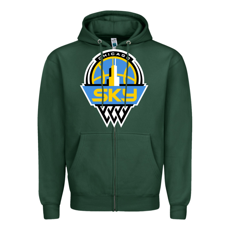 Chicago Women Sport Zipper Hoodie by linhVisuals | Teevron