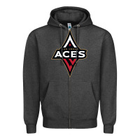 Charcoal Heather the aces, la women sport Zipper Hoodie - linhVisuals