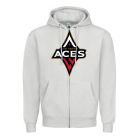 Dove Grey the aces, la women sport Zipper Hoodie - linhVisuals