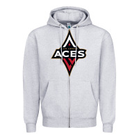 Heather Grey the aces, la women sport Zipper Hoodie - linhVisuals