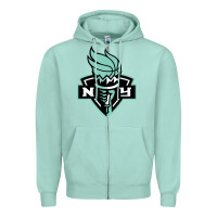 Seafoam new york women sport Zipper Hoodie - linhVisuals