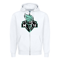 White new york women sport Zipper Hoodie - linhVisuals