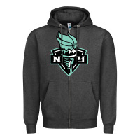 Charcoal Heather new york women sport Zipper Hoodie - linhVisuals