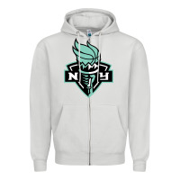 Dove Grey new york women sport Zipper Hoodie - linhVisuals