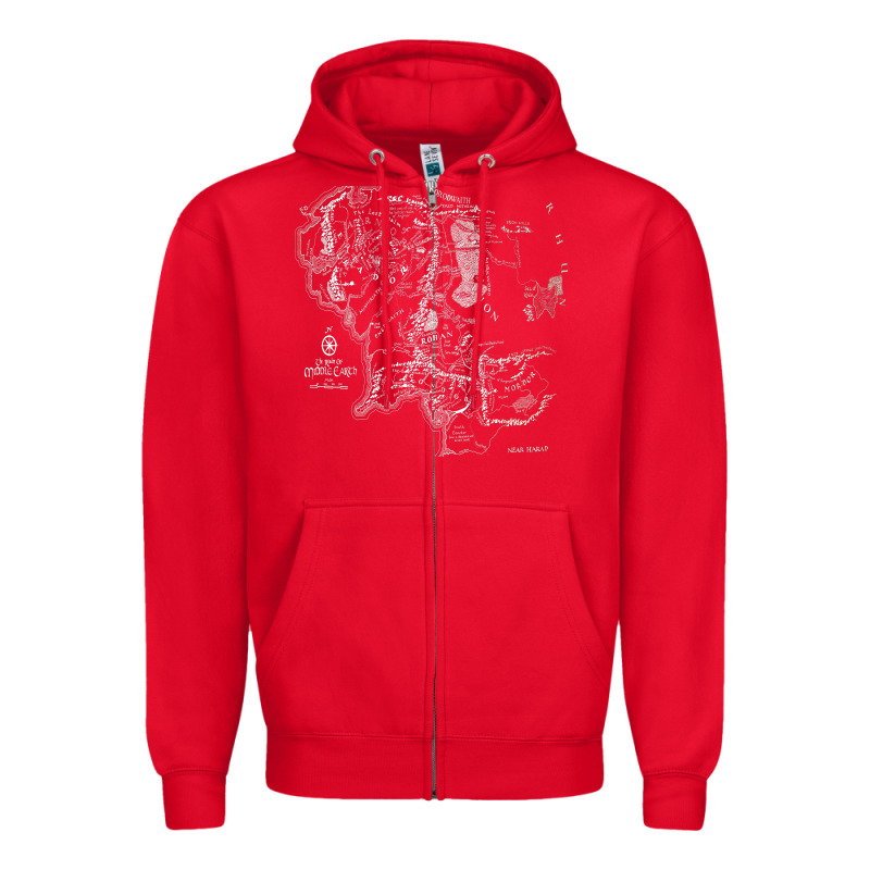 Middle Earth Map [tb] Zipper Hoodie by linhVisuals | Teevron