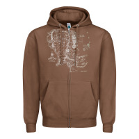 Chestnut middle earth map [tb] Zipper Hoodie - linhVisuals