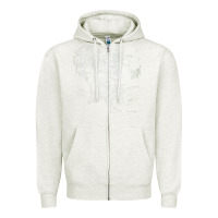 Oatmeal Heather middle earth map [tb] Zipper Hoodie - linhVisuals