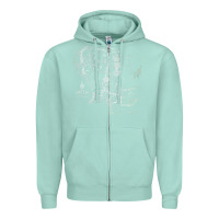Seafoam middle earth map [tb] Zipper Hoodie - linhVisuals