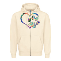 Sandshell dog paw print tie dye rainbow dog lover rescue retro 70s t shirt Zipper Hoodie - linhVisuals