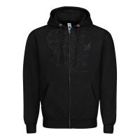 Black middle earth map [tw] Zipper Hoodie - linhVisuals