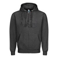 Charcoal Heather middle earth map [tw] Zipper Hoodie - linhVisuals