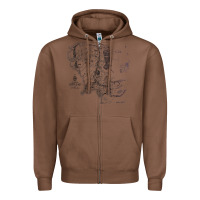 Chestnut middle earth map [tw] Zipper Hoodie - linhVisuals