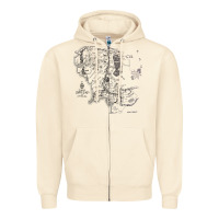 Sandshell middle earth map [tw] Zipper Hoodie - linhVisuals