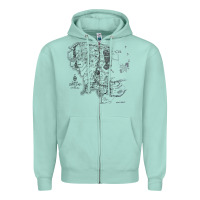 Seafoam middle earth map [tw] Zipper Hoodie - linhVisuals