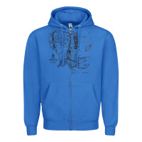 True Royal middle earth map [tw] Zipper Hoodie - linhVisuals
