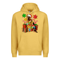 Antique Gold christmas german shepherd Premium Hoodie - Artiststas