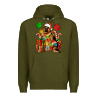 Army Green christmas german shepherd Premium Hoodie - Artiststas