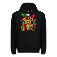 Black christmas german shepherd Premium Hoodie - Artiststas