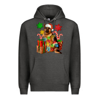 Charcoal Heather christmas german shepherd Premium Hoodie - Artiststas