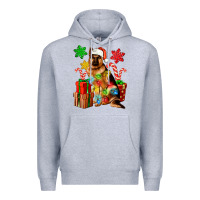Heather Grey christmas german shepherd Premium Hoodie - Artiststas