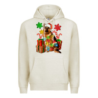 Oatmeal Heather christmas german shepherd Premium Hoodie - Artiststas