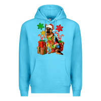 Ocean Blue christmas german shepherd Premium Hoodie - Artiststas