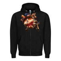 Black league of legends teemo Zipper Hoodie - linhVisuals