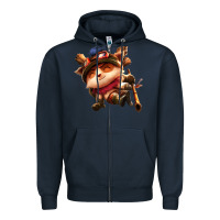 Navy league of legends teemo Zipper Hoodie - linhVisuals