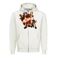 Oatmeal Heather league of legends teemo Zipper Hoodie - linhVisuals