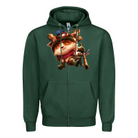 Sports Green league of legends teemo Zipper Hoodie - linhVisuals