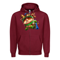 Burgundy league of legends teemo Zipper Hoodie - linhVisuals