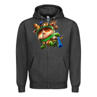 Charcoal Heather league of legends teemo Zipper Hoodie - linhVisuals