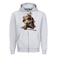 Heather Grey league of legends teemo Zipper Hoodie - linhVisuals