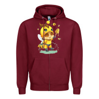 Burgundy league of legends beemo Zipper Hoodie - linhVisuals