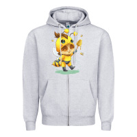 Heather Grey league of legends beemo Zipper Hoodie - linhVisuals
