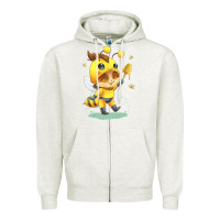 Oatmeal Heather league of legends beemo Zipper Hoodie - linhVisuals