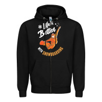 Black snowboard t  shirt snowboarding i snowboarder i winter sports t  shirt Zipper Hoodie - linhVisuals