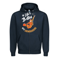 Navy snowboard t  shirt snowboarding i snowboarder i winter sports t  shirt Zipper Hoodie - linhVisuals