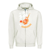 Oatmeal Heather snowboard t  shirt snowboarding i snowboarder i winter sports t  shirt Zipper Hoodie - linhVisuals