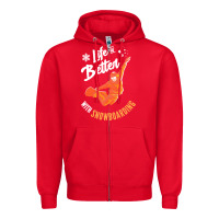Red snowboard t  shirt snowboarding i snowboarder i winter sports t  shirt Zipper Hoodie - linhVisuals