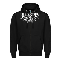 Black blackberry smoke Zipper Hoodie - linhVisuals