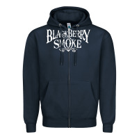 Navy blackberry smoke Zipper Hoodie - linhVisuals