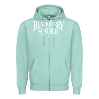 Seafoam blackberry smoke Zipper Hoodie - linhVisuals