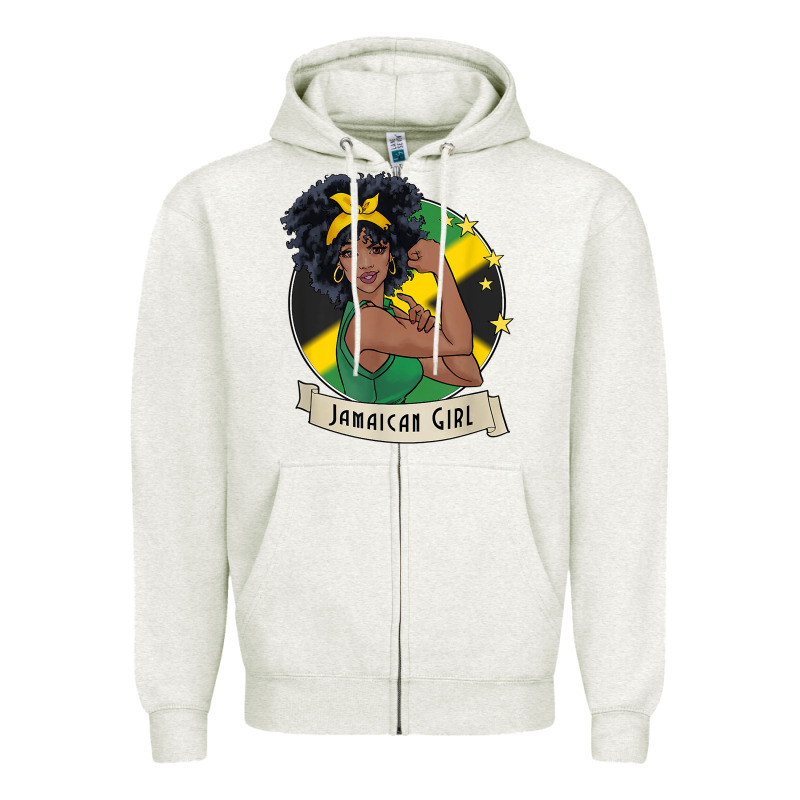 Jamaican Black Woman T Shirt Jamaica Afro Girl Pride Zipper Hoodie by linhVisuals | Teevron