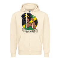 Sandshell jamaican black woman t shirt jamaica afro girl pride Zipper Hoodie - linhVisuals