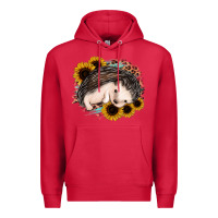 Cardinal sleeping hedgehog sunflower leopard Premium Hoodie - Jasminsmagicworld